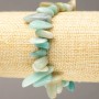 Elastic bracelet of natural amazonite chips, diameter 11-26×3-6 mm, length 18 cm +