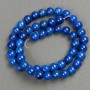 Lazurite Beads on Thread (Artificial Acrylic), Smooth Round Bead, 8.5 mm Diameter, 39 cm Length