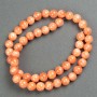 Citrine Beads on Beading Thread (Synthetic Acrylic) Smooth Round Beads, 8.5 mm diameter, 40 cm long