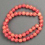 Coral Beads (Artificial Acrylic) on Thread, Smooth Round Beads, Diameter 8.5 mm, Length 40 cm