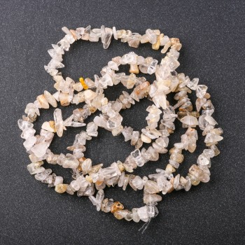 Citrine Beads 'Crystal Chip', 8 mm diameter, length 85 cm