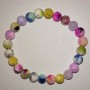 Bracelet with assorted toned quartz beads (man-made), 8mm diameter, 18 cm long