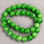 Chrysoprase Beads (artificial acrylic) on a thread, smooth spheres, 12.5 mm diameter, 40 cm length