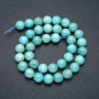 Natural Amazonite Beads on Thread, Smooth Round, 10mm Diameter, 39cm Length