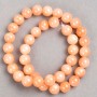 Selenite-like Acrylic Beads on String, Smooth Round Beads, 10.5 mm Diameter, 40 cm Length