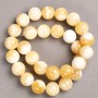 Beads on thread Pearl-like (artificial acrylic) smooth bead Ø14mm+-, length 39cm+