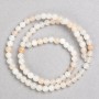 Selenite Beads on Thread, Smooth Round, 4-5 mm, 38 cm Length