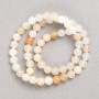 Selenite Beads on Thread, Smooth Spheres, 6.5 mm, 38 cm Length