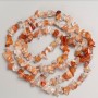 Carnelian Chip Beads on Beading Thread, Natural Stone, 12x7-7x3 mm (±), Length 80 cm+