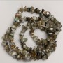 Labradorite Beads on Beading Thread, Natural Stone Chip, d 12x5-6x3 mm (±), Length 80 cm+