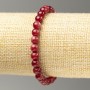 Elastic bracelet with simulated tourmaline, acrylic 6.5 mm beads, 18 cm