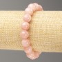Strawberry Quartz Elastic Bracelet (Acrylic) - Smooth Beads 10mm, Length 18 cm