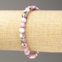 Gray-Pink-White Oceanic Nephrite Bracelet (Acrylic Beads)