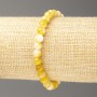Yellow-White Ocean Jade Bracelet (artificial acrylic), 6 mm diameter, 18 cm length (approx.), smooth beads on elastic cord