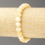 Bracelet 'Mother-of-Pearl Balamut' (synthetic acrylic), 8mm diameter, 18cm length, smooth beads on elastic cord