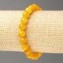 Bracelet made of artificial amber (acrylic), 8 mm diameter, 18 cm length, smooth beads on elastic