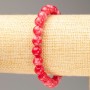 Elastic bracelet with acrylic imitation tourmaline beads, 8 mm diameter ±, length 18 cm ±