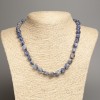 Sodalite stone necklace, faceted, diameter 5x8-10 mm, length 50 cm+-