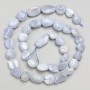 Lace Agate Beads, hammered on a thread, diameter 8x9 mm ±, length 40 cm+