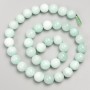 Larimar stone beads, smooth round bead on a thread, 10mm diameter ±, 38cm length ±