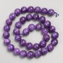 Sugilite Stone Beads - Smooth Round Bead on Thread, 10 mm Diameter, 38 cm Length