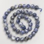 Sodalite natural stone beads, faceted ball on a thread, 8 mm diameter, 38 cm length