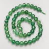 Chrysoprase natural stone beads, faceted round bead on thread, diameter 8mm ±, length 39cm ±