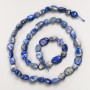 Sodalite natural stone beads, faceted, on thread, diameter 7x8 mm ±, length 40 cm ±