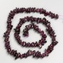 Garnet Stone Chip Beads on Thread, Diameter 3–5×2 mm, Length 41 cm