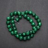 Synthetic malachite beads on thread, smooth round beads, 10mm diameter, 38cm length