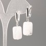 Earrings with natural Mountain Crystal, diameter 18x13 mm+