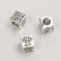 Pandora bead findings, diameter 7 mm, pack 20 g, 13 pcs ±, metal color "silver"