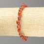 Faceted Carnelian Natural Stone Bracelet on Elastic, 7–8 mm Diameter, 18 cm Length