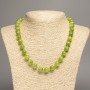 Necklace green 'Onyx' smooth beads, 10 mm diameter, length approx. 50 cm