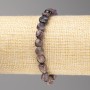 Bracelet with charoite stone, faceted, 8x8 mm diameter ± on elastic, length 18 cm+
