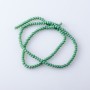 Matte Czech Crystal Beads on a Thread 'Green Pea', diameter 3.5 mm, length 38-40 cm