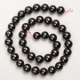 Garnet beads natural stone smooth spheres on thread, diameter 10mm+-, length 38 cm +