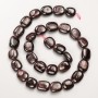 Natural Garnet Beads, natural stone, faceted on thread, 12×13×7 mm, length 40 cm