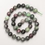 Zoisite Beads, Natural Stone, Faceted Balls on Thread, 10 mm +/- Diameter, 38 cm Length
