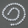 Selenite Beads, Smooth Round, 8.5 mm Diameter, 38 cm Length on Thread