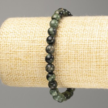 Ocean Jasper bracelet with smooth round beads, 6.5 mm diameter, 18 cm length (stretch)