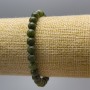 Jadeite Bracelet (synthetic acrylic) Smooth beads, 6.5 mm diameter, 18 cm length (stretch)
