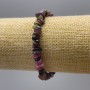 Natural Tourmaline Chip Bracelet, bead size 7x3 mm, length 18 cm (stretch)
