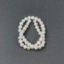 Freshwater oval pearls on a thread, diameter 10×8 mm, length 38 cm