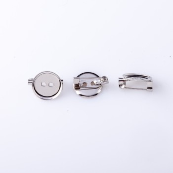 Price per pack / 10 pcs. Brooch base, diameter 1.3 cm