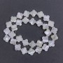 Mother-of-pearl Clover Beads, 10x2, 5 mm ±, length 39 cm ± on thread