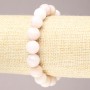 Elastic bracelet with natural Pink Opal, smooth beads, diameter 10 mm (±)