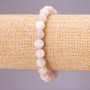 Bracelet of natural Kunzite on elastic cord, smooth bead, 8.5 mm diameter, 18 cm length