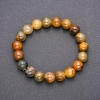 Pietersite natural stone bracelet on elastic cord, smooth bead, 10 mm diameter, 18 cm circumference