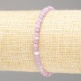 Bracelet 'Amethyst' (artificial) faceted rondelle beads, diameter 4x2.5 mm, length 18 cm (stretch)
